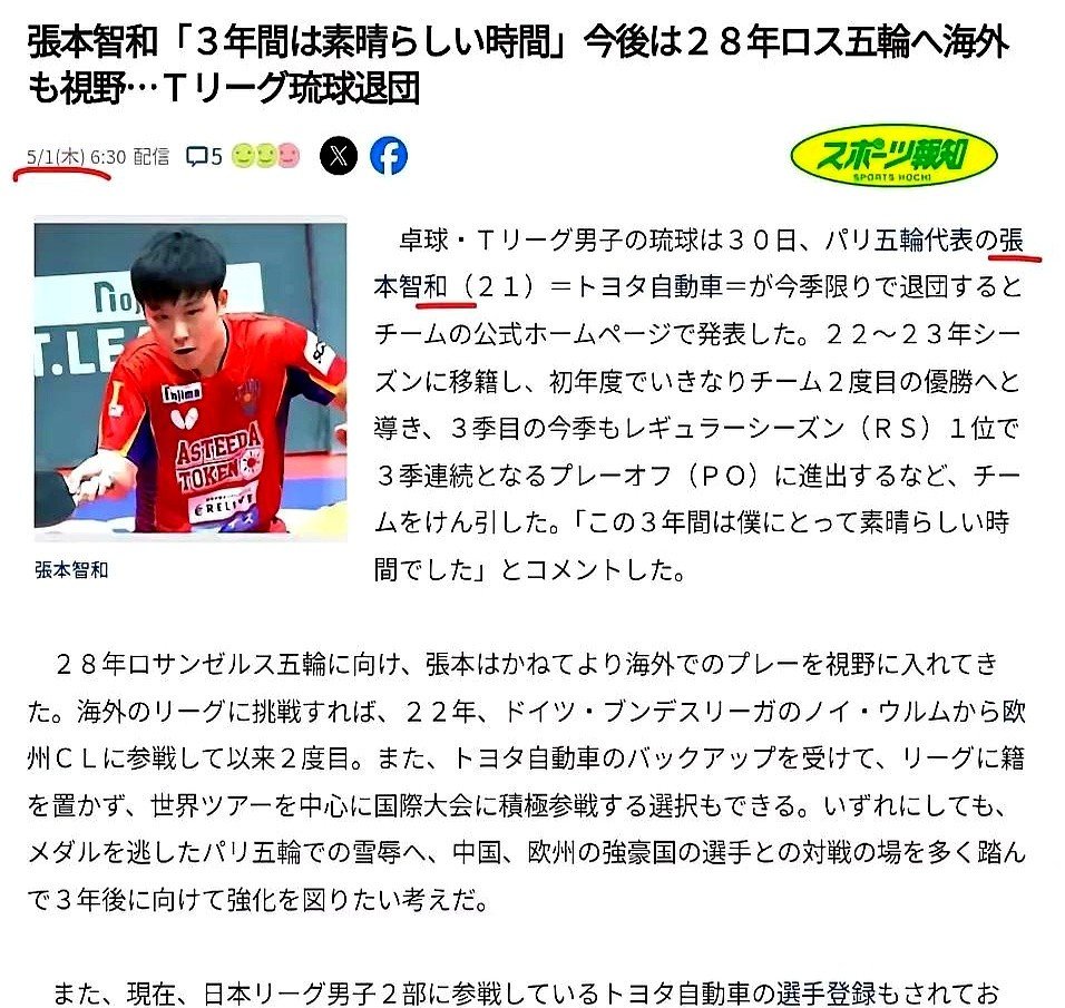 包含中国乒乓球队强势韩国乒乓球队，张本智和爆发神勇的词条